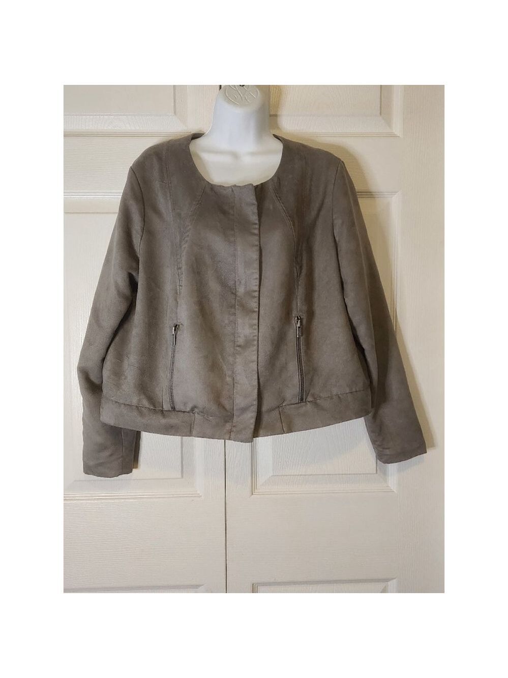 Worthington Ultrasuede Jacket Gray